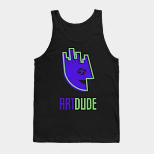 YourArtDude Logo In Blue And Lime Tank Top